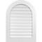 Ekena Millwork Round Top Surface Mount PVC Gable Vent: Functional, w/ 3-1/2"W x 1"P Standard Frame, 26"W x 36"H GVPRT26X3601SF - alternate 1